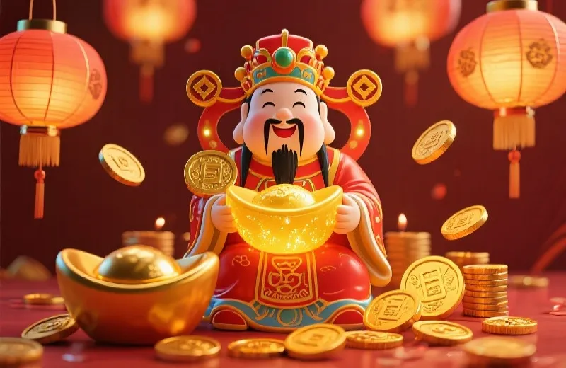 财神与幸运题材视觉示意